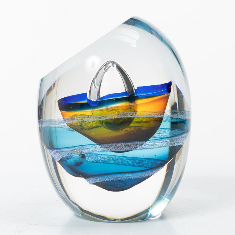 Göran Wärff, unik skulptur, glas, Kosta Boda.