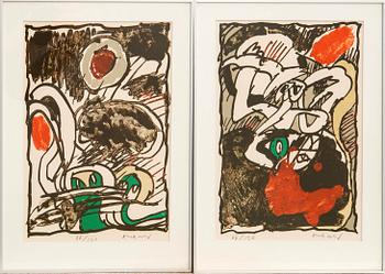Pierre Alechinsky, "3 litografier till Louisiania" med mapp.