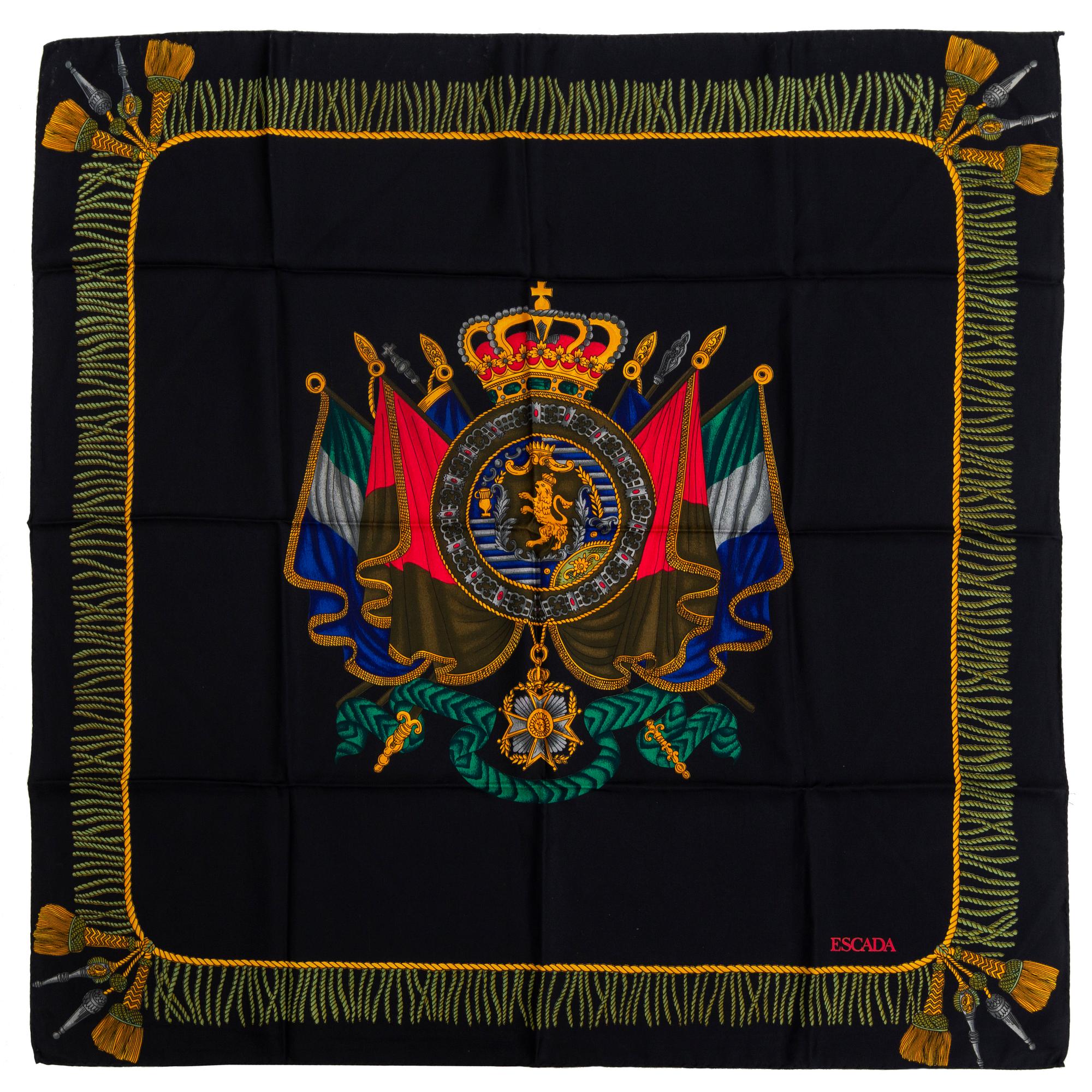 CHRISTIAN DIOR & ESCADA, two silk scarves.