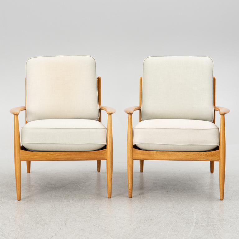 Grete Jalk, fåtöljer, ett par, France & Son, Danmark, 1960-tal.