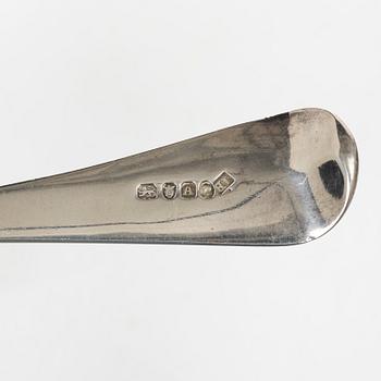An English silver soup ladle, London, 1796.