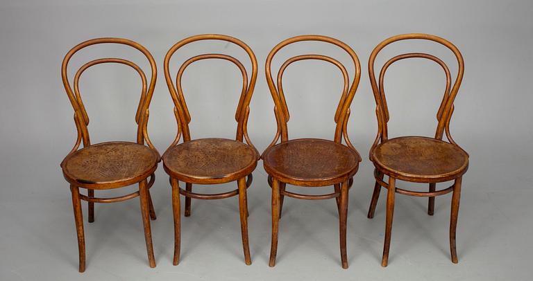 STOLAR, 4 st, bok, Jacob & Josef Kohn, Wien Österrike, 1900-talets början.
