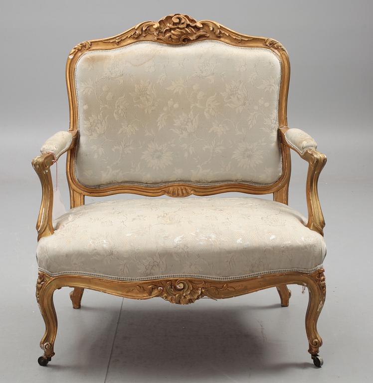 SOFFA, Louis XV-stil, omkr 1900.