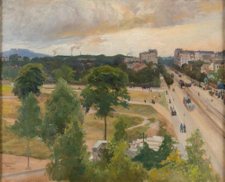 Albert Edelfelt, "Näköala taiteilijan Pariisin-ateljeesta".