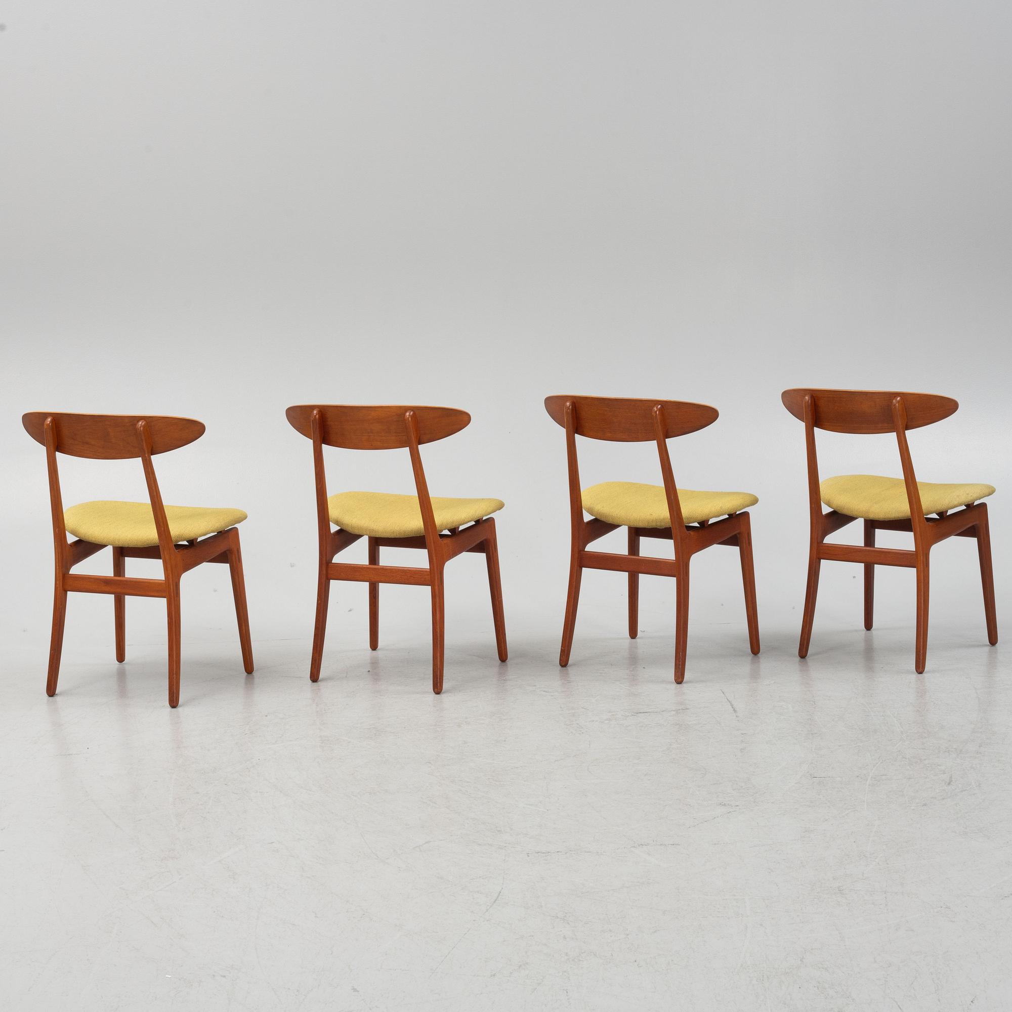 A set of four chairs, Denmark, 1950's/60's.
