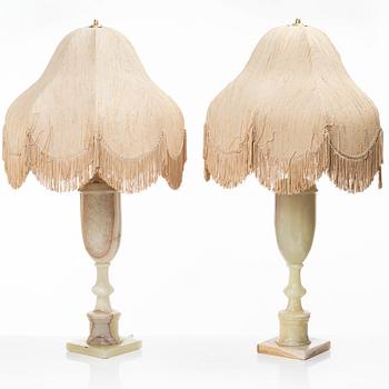 A pair of table lamps, probably Italy, second half of the 20th century.