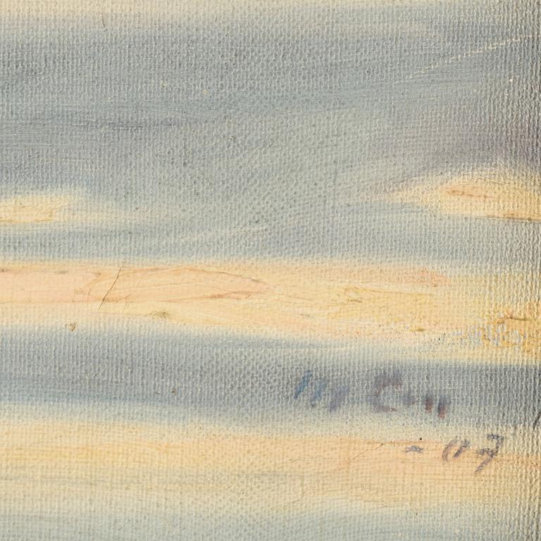 Marcus Collin, oil on canvas, signed and dated 1907.