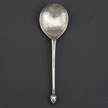 A Norweigian 17th century silver spoon, possibly, unidentified marks.