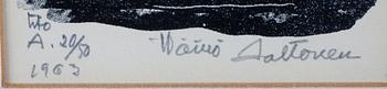 WÄINÖ AALTONEN, litografi, signerad och daterad 1963.