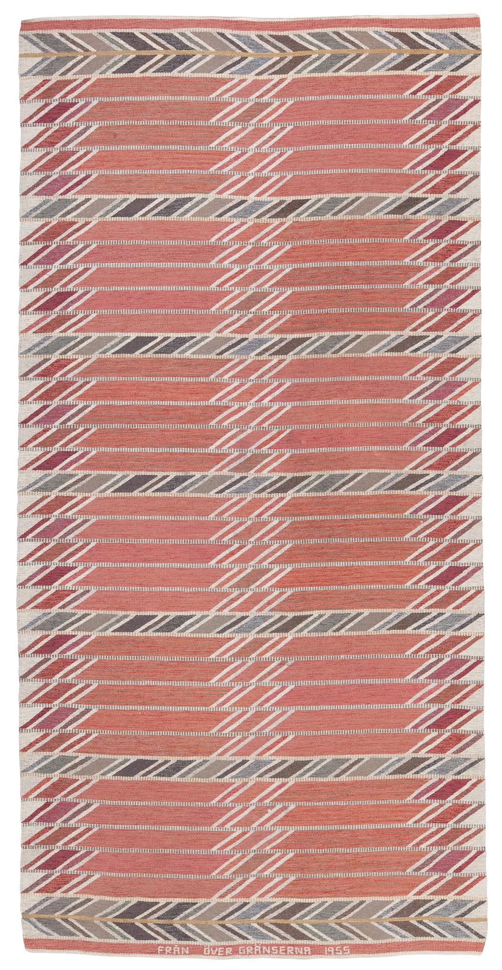 CARPET. Flat weave. 348 x 173 cm. Sweden 1955.