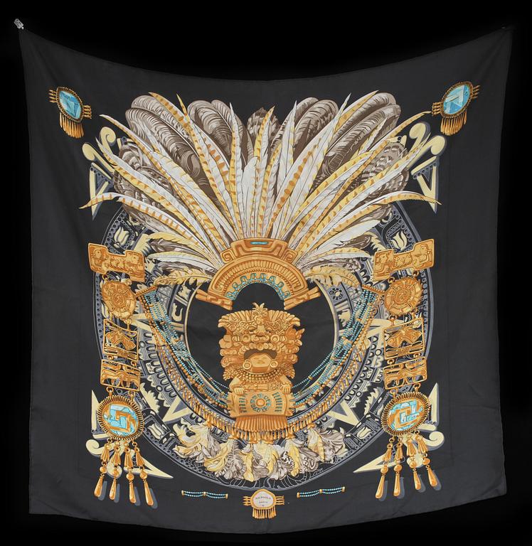 SCARF, siden, "Mexique", design Caty Latham, Hermés, Paris, 1900-talets fjärde kvartal.