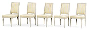 538. Five Gustavian chairs by J. Lindgren. One copy included.
