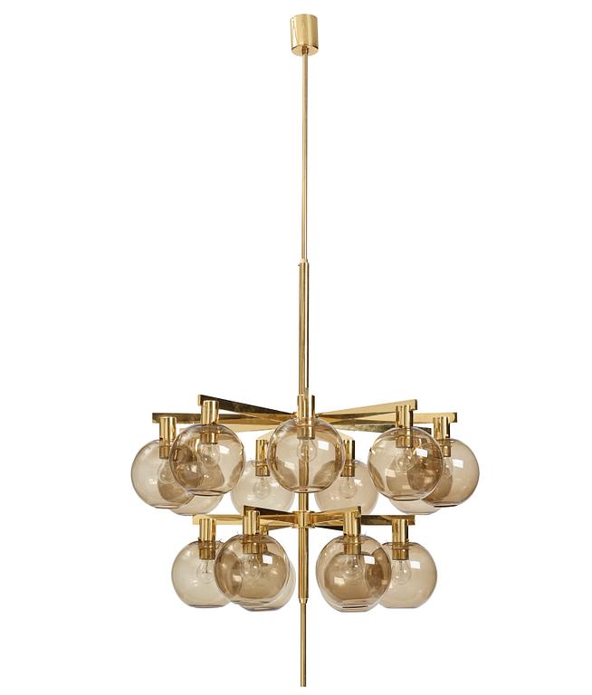 Hans-Agne Jakobsson, a chandelier model "T348/15", Hans-Agne Jakobsson AB, Markaryd 1960s-70s.