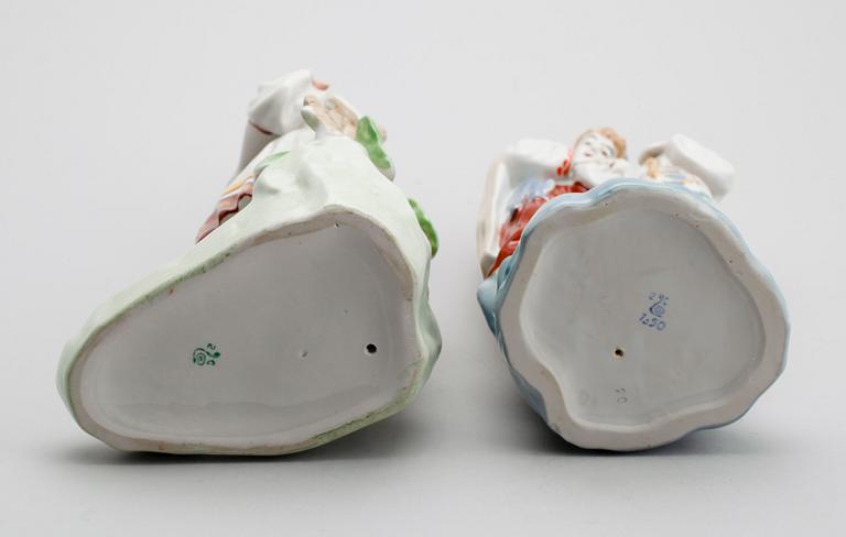 FIGURER, 2 st, porslin, Ryssland, 1900-tal.