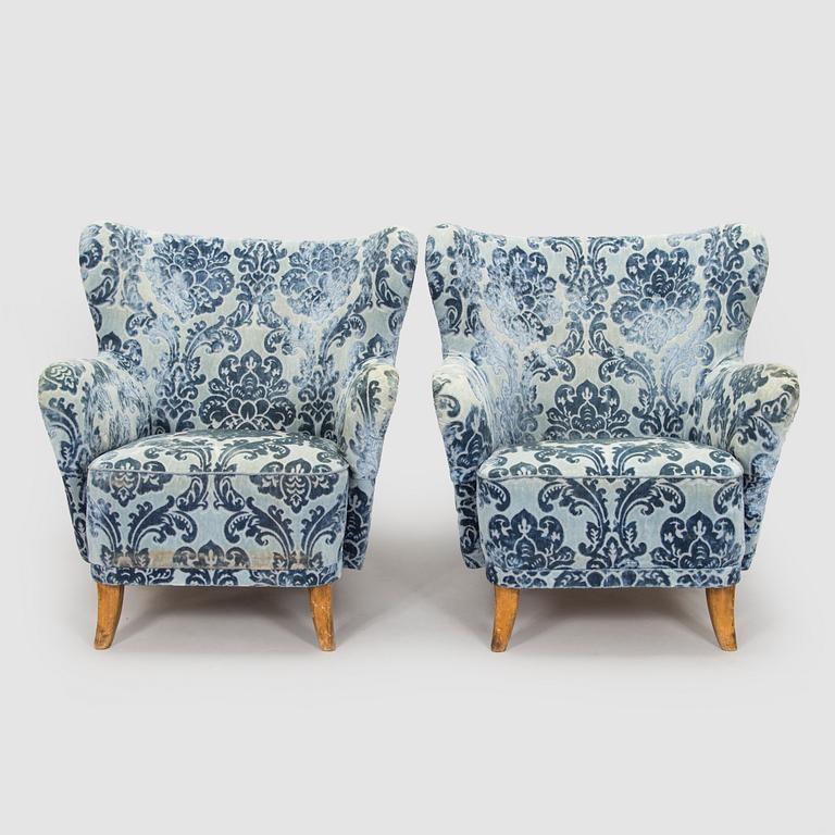 Fåtöljer, ett par, 1900-talets mitt.