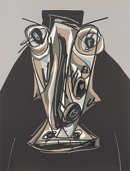 Antonio Saura, 5 lithographs from the portfolio 'Une Chair d'Ombre'.