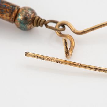 Collier och örhängen, set, Metropolitan Museum Art, förgyllt silver med ametister.
