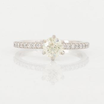 Brilliant cut diamond ring.