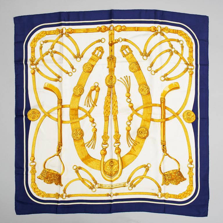 Hermès, a 'Gaucho par Hermès' silk scarf.