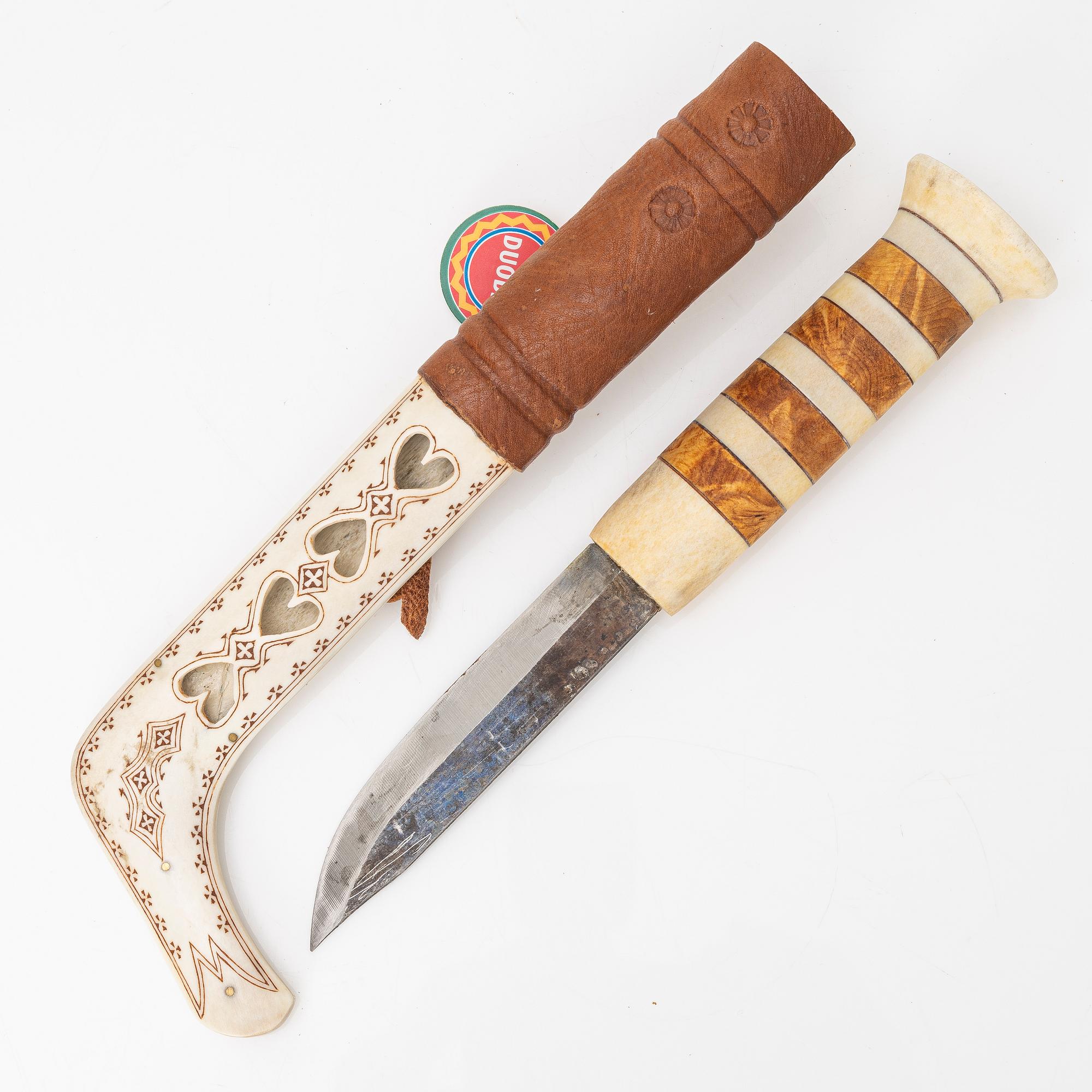 Bengt Olaf Unga, half-horn knife, signed.