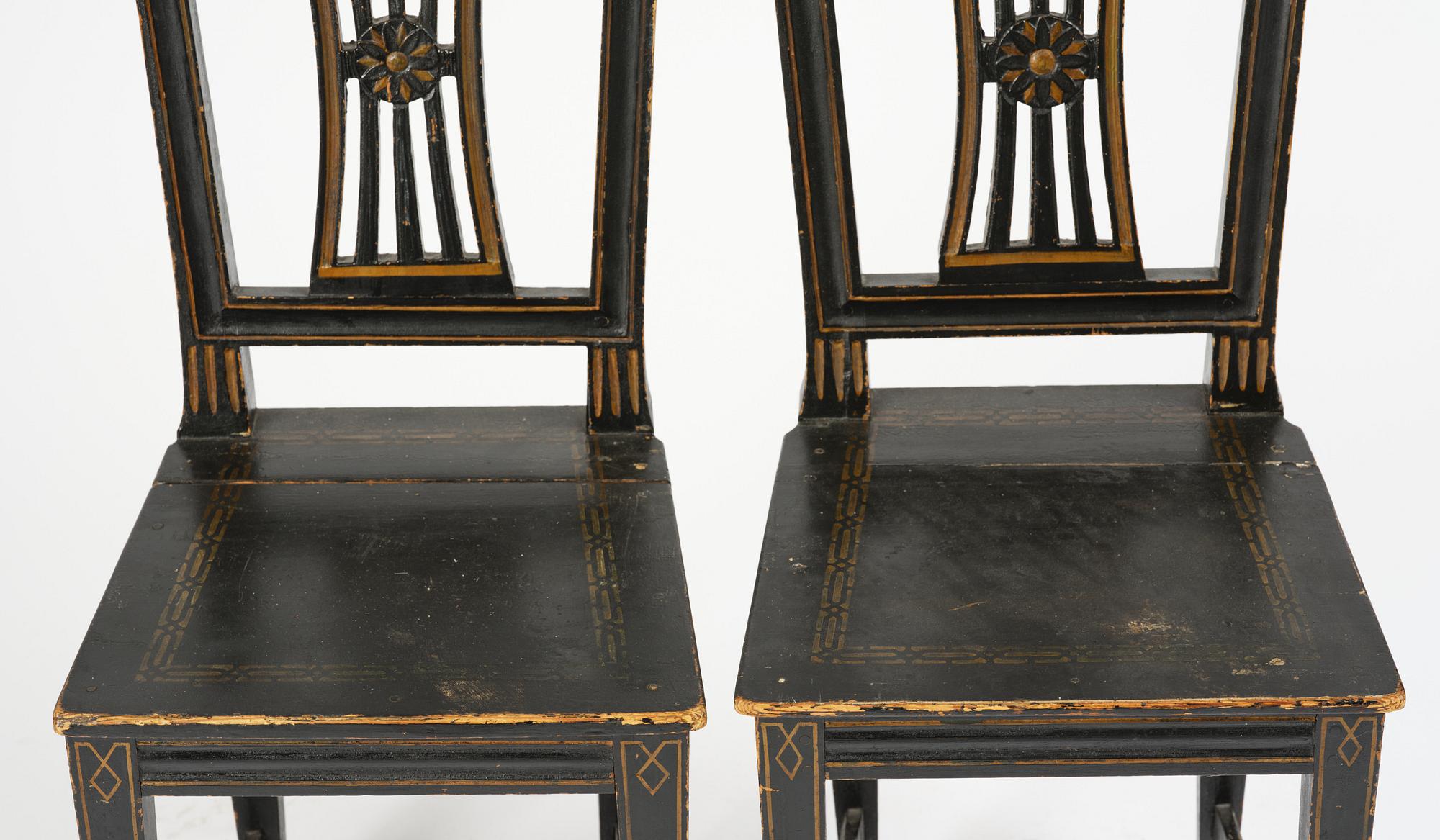 Stolar, ett par, Sverige, omkring år 1800, Sengustavianska.