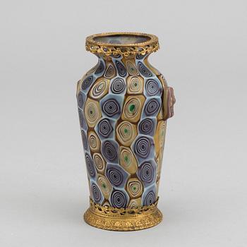 FRATELLI TOSO, ascribed  an Art Nouveau murrine glass vase.