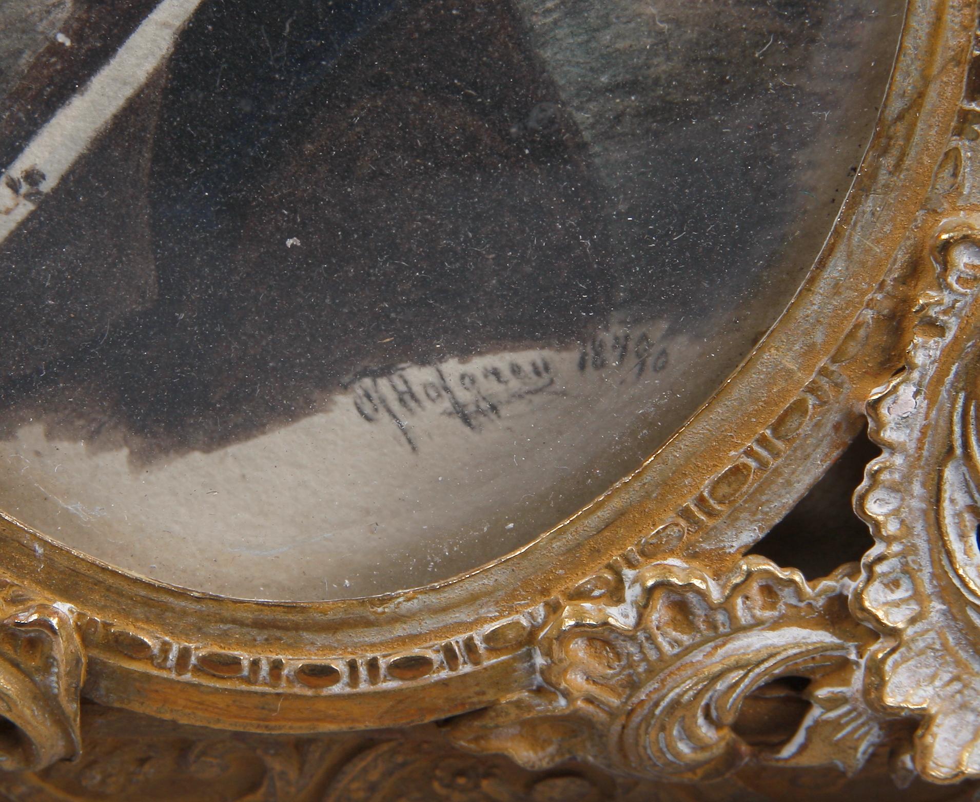 OKÄND KONSTNÄR, miniatyr, akvarell. Sign o dat 1840.