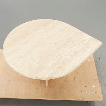 Coffee table, travertine, last part of the 20th century.