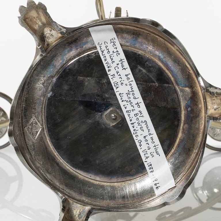 Bordsuppsats, nysilver, Elkington & Co, England, 1862.