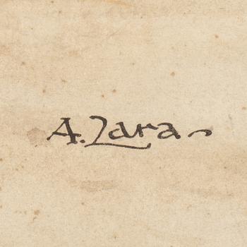 OKÄND KONSTNÄR, akvarell. Sign A. Zara.