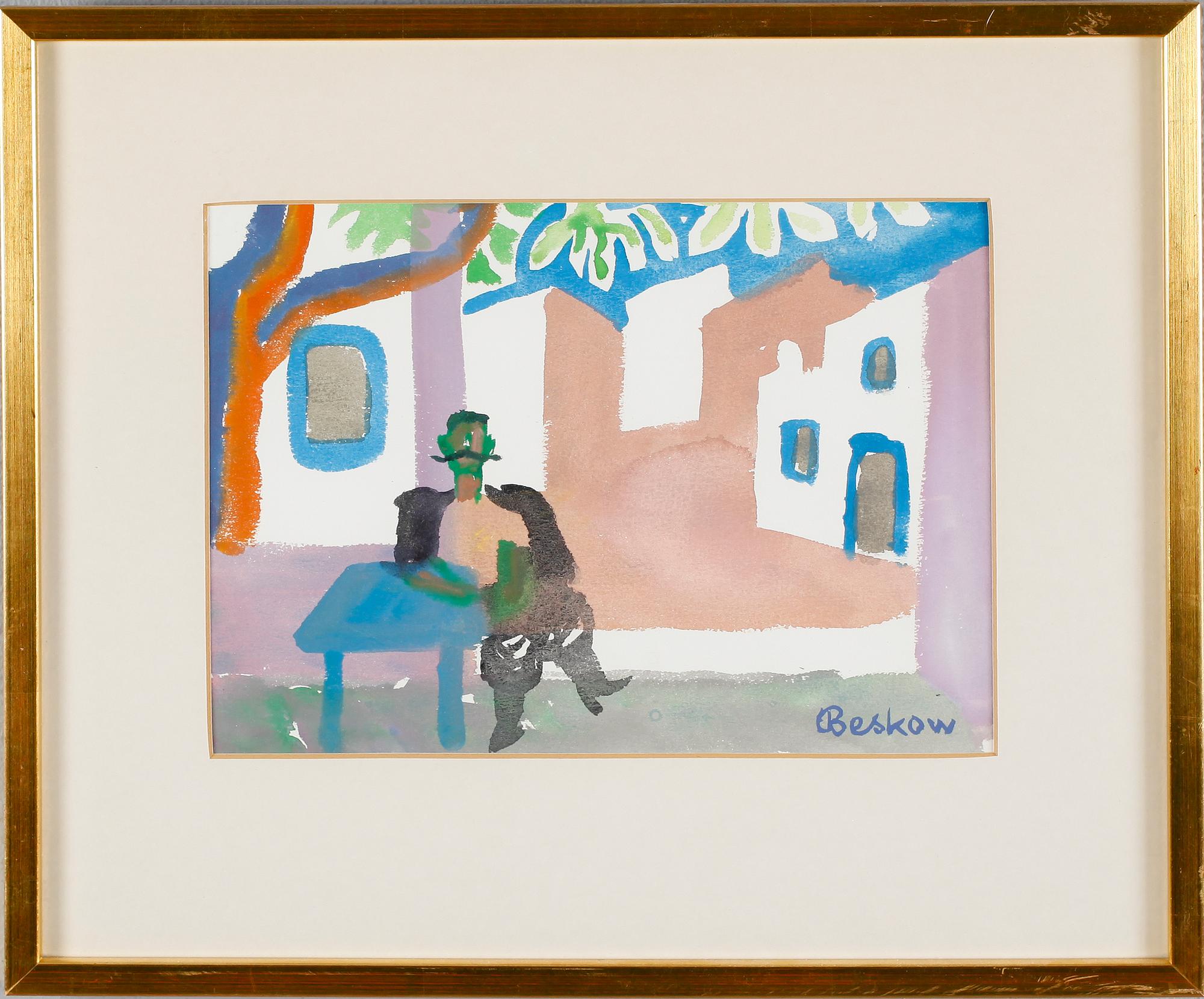 BO BESKOW, gouache, signerad.