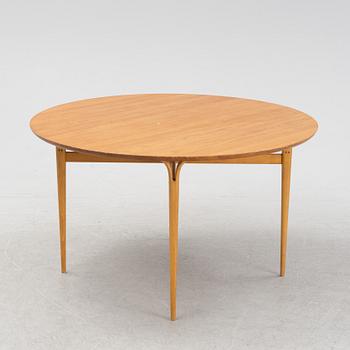 A teak dining table by Bruno Mathsson for Firma Karl Mathsson, 1960's.