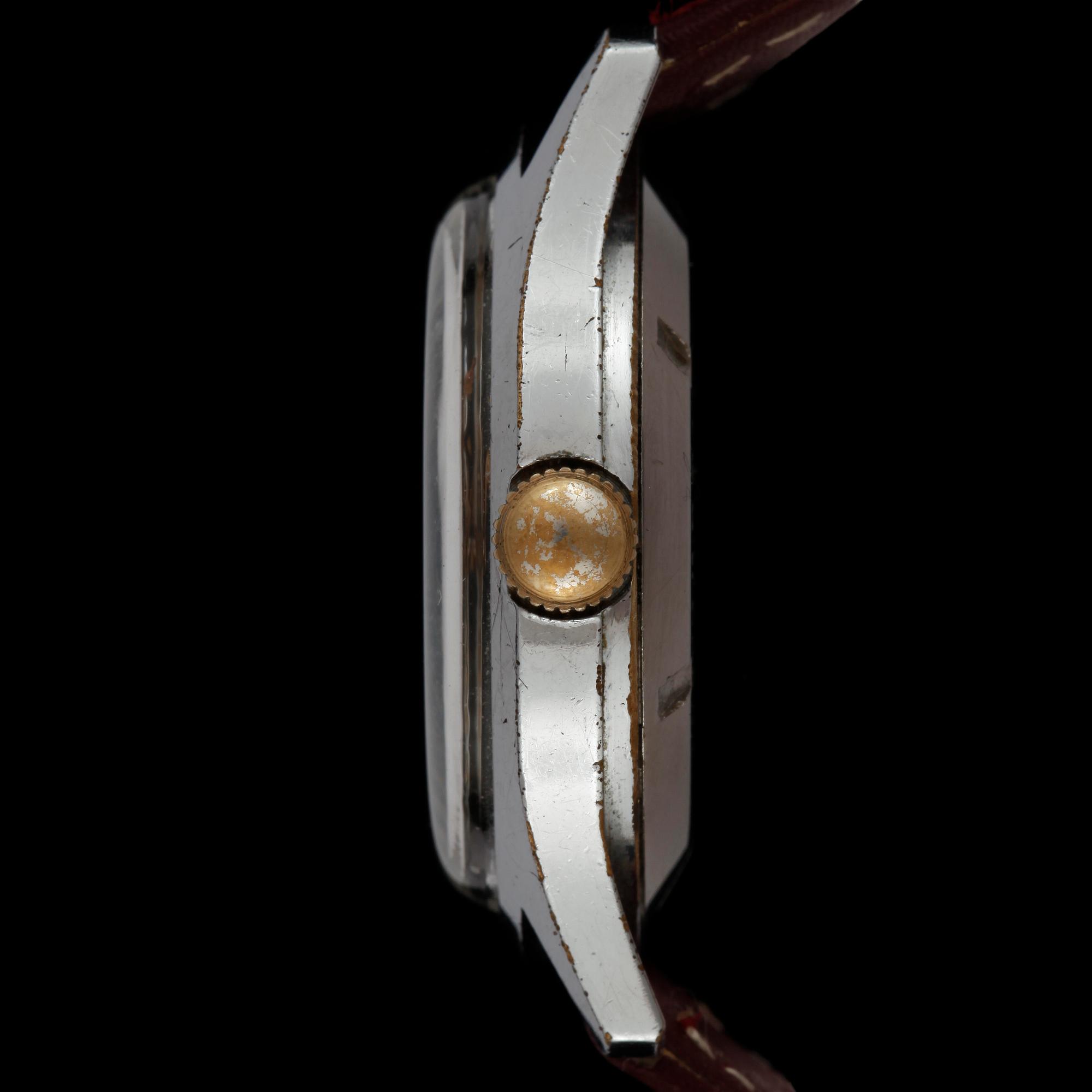 ARMBANDSUR, herr, Courbet, Frankrike, förkromad, 1900-talets mitt.