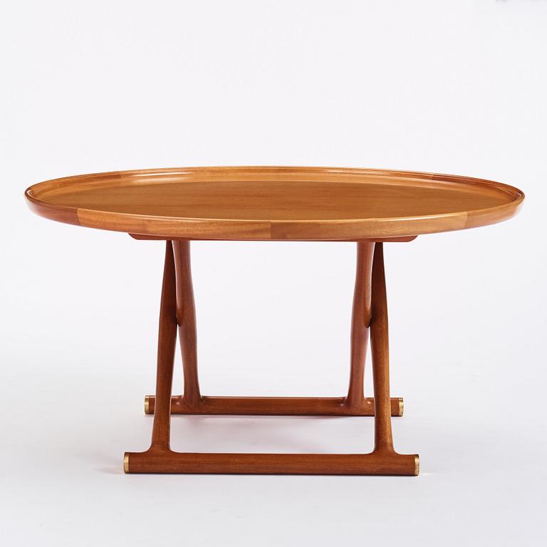 Mogens Lassen, a mahogany 'Egyptian table', A.J Iversen, Denmark, probably 1950s.