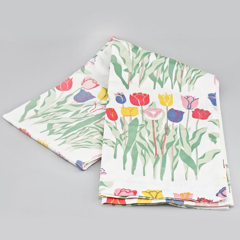 GARDINER, ett par, "Tulpan", Josef Frank, firma Svenskt Tenn, 1900-talets fjärde kvartal.