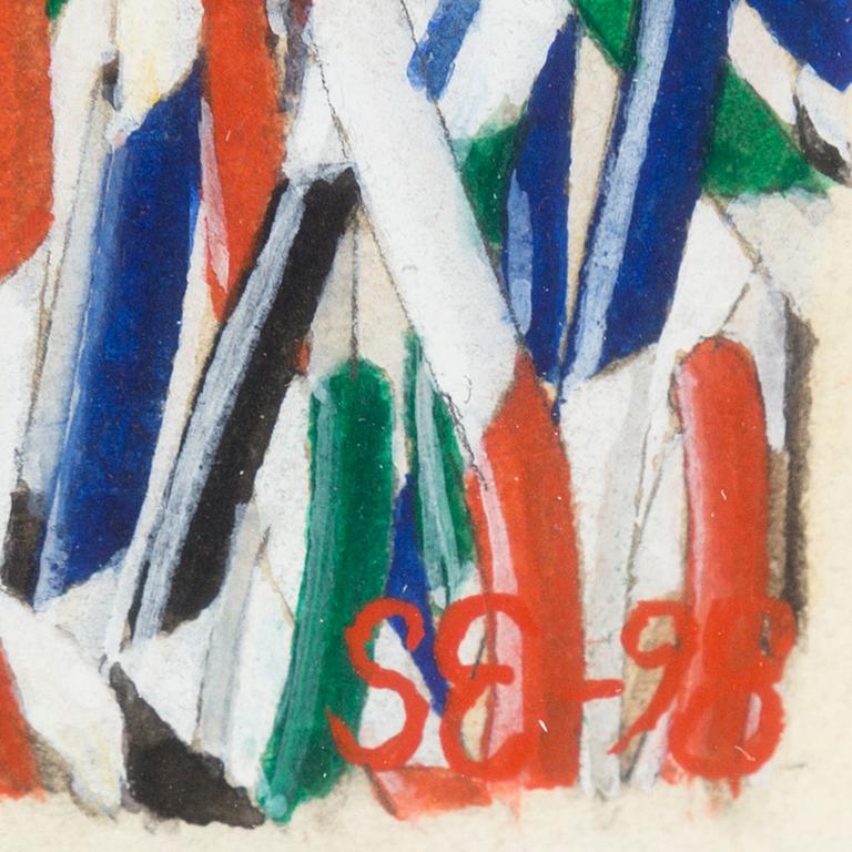 STEN EKLUND, gouache, signerad och daterad -98.