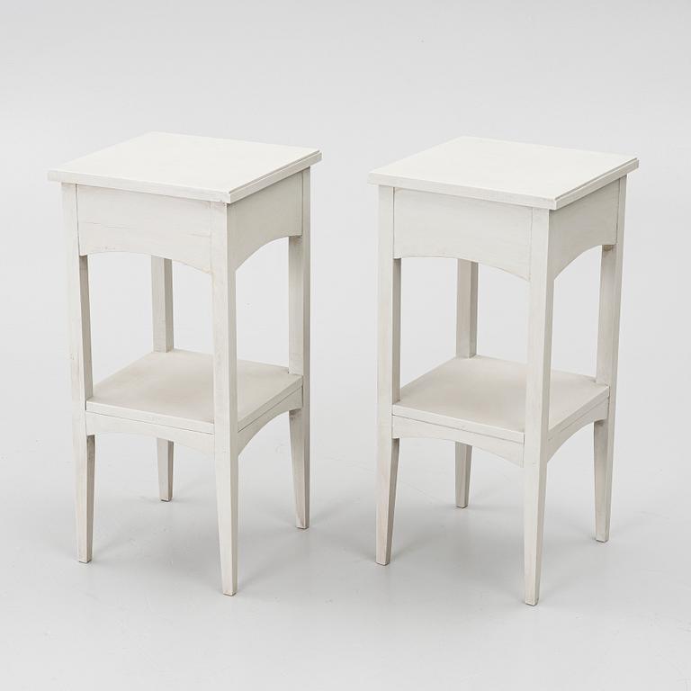 Bedside tables, a pair, 20th century.