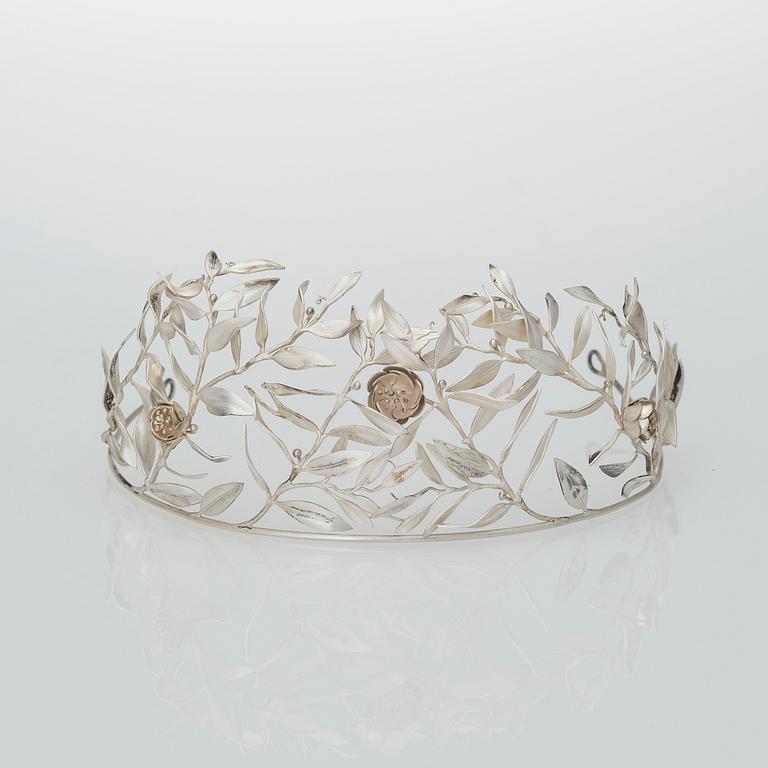 A TIARA, silver.