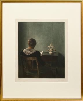 PETER ILSTED, mezzotint, sign och numr 100/38.