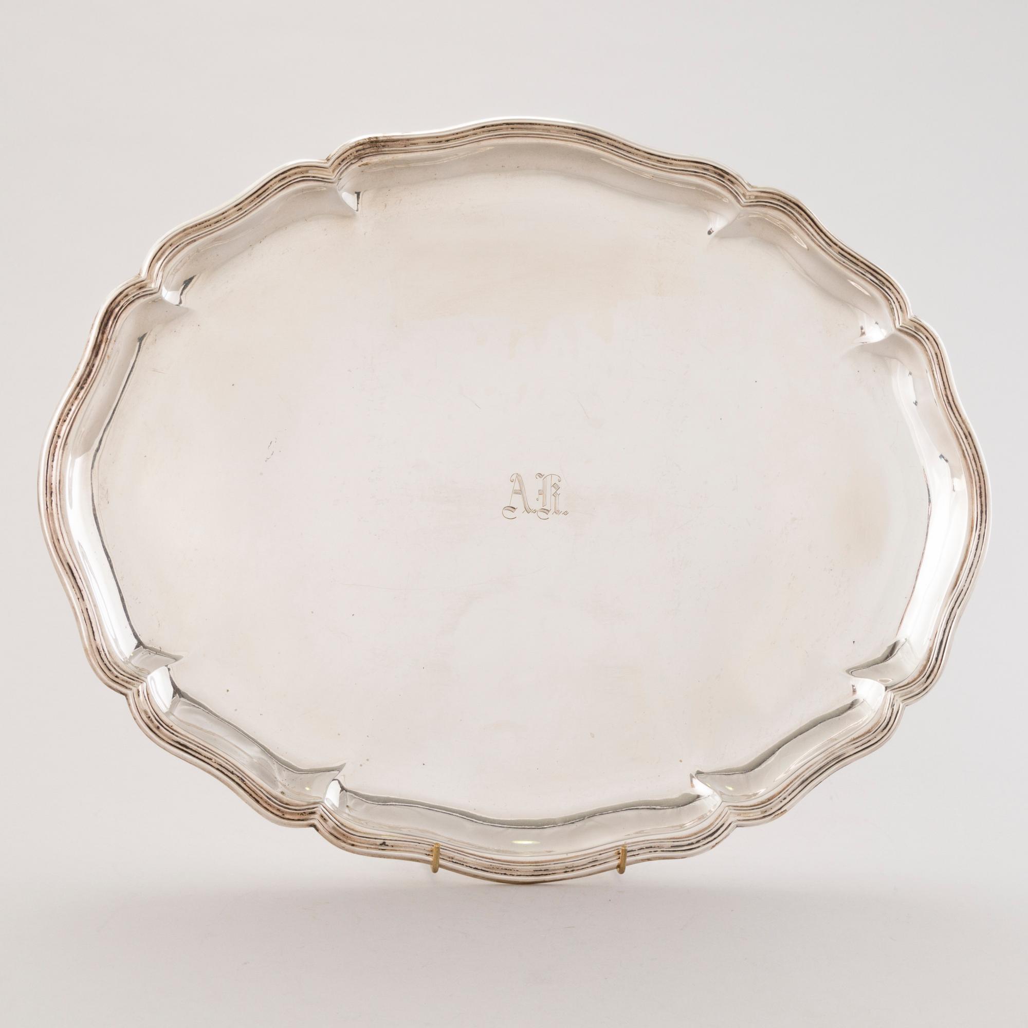 TARJOTIN, hopeaa, V. Mortensen, Christian F. Heise, Tanska 1917.