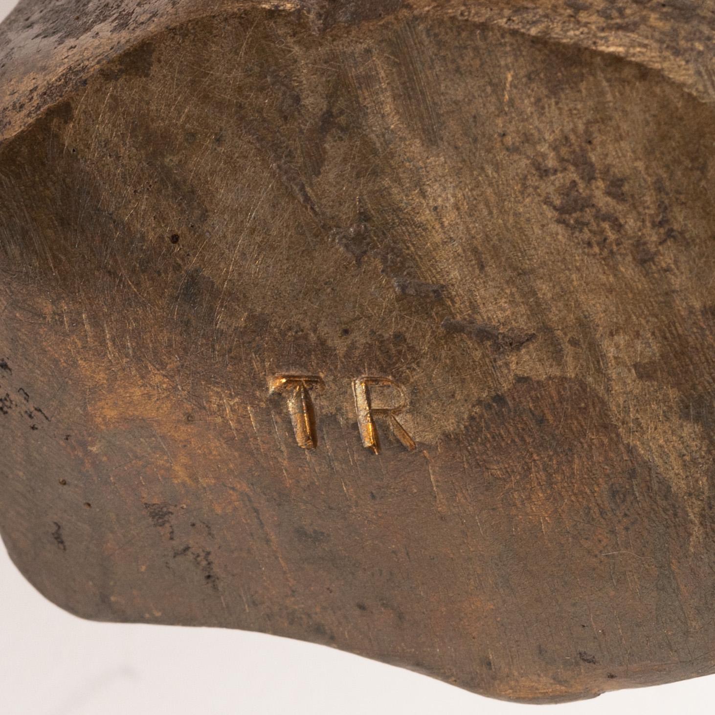 Torsten Renqvist, sculpture, bronze, signed TR.