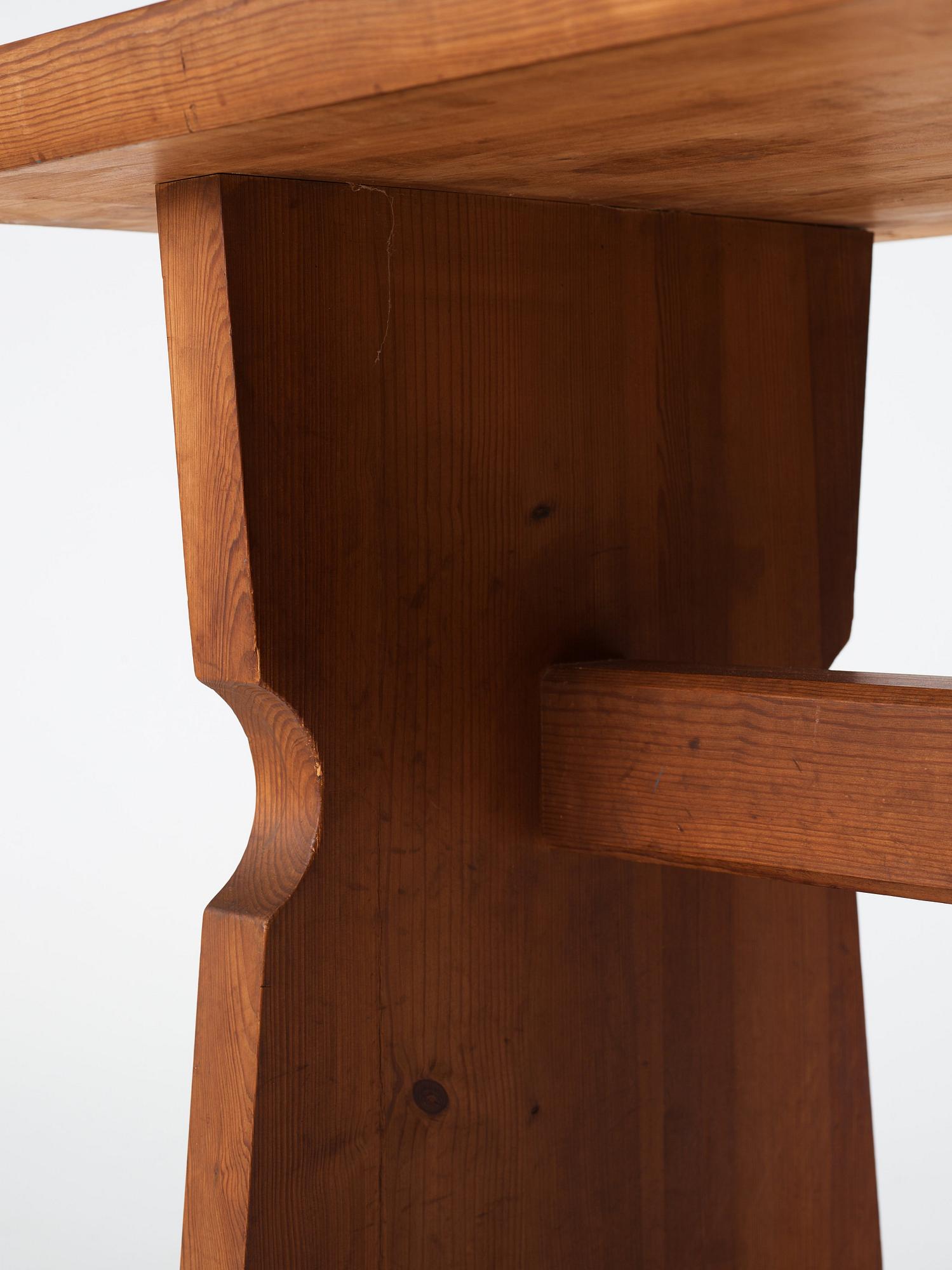 Axel Einar Hjorth, a stained pine 'Värmdö' table, Nordiska Kompaniet, Sweden 1930s.