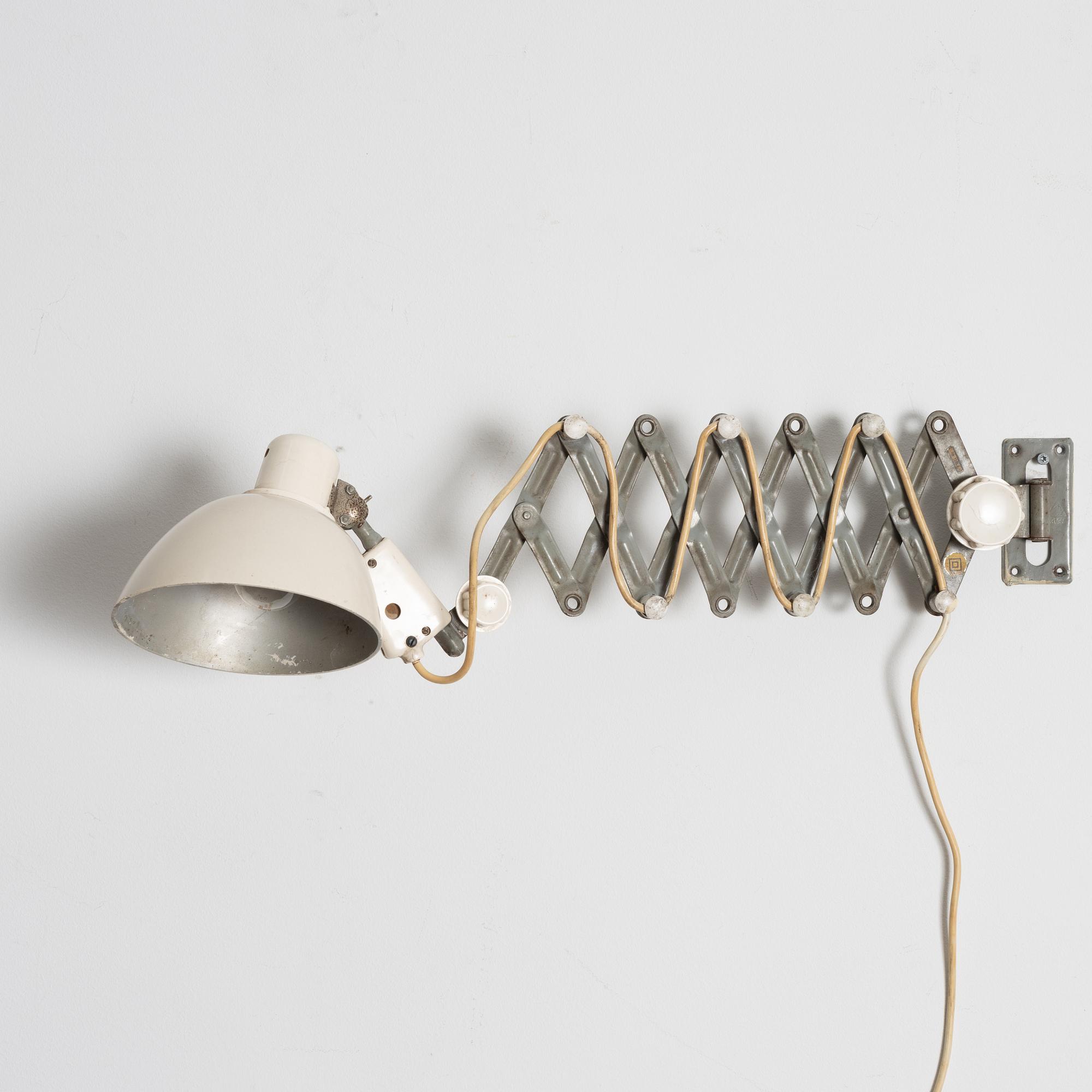 Swing-arm lamp, Germany, mid-20th century.