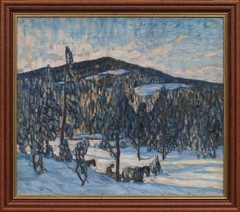 HUGO CARLBERG, olja på duk, signerad.