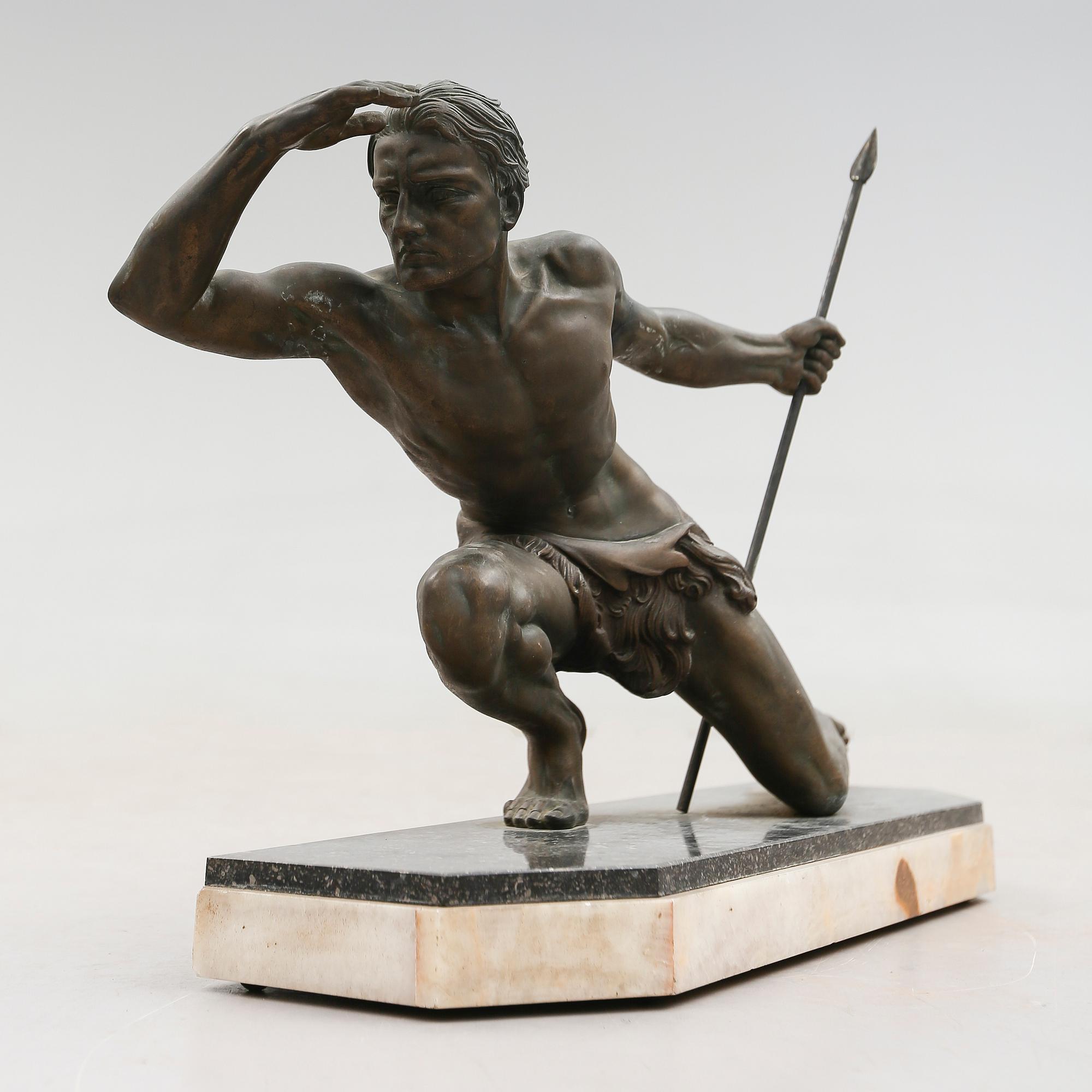 SKULPTUR, bronserad metall, 1900-tal.