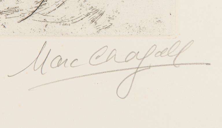 Marc Chagall, "Les coqs sur le toit".