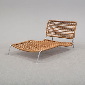 PIERO LISSONI, dagbädd, "Frog Lounge Chaise", metall och läder, cirka 2000.