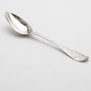 Table spoons, 12 pcs, silver, Stockholm, late 18th century/early 19th century.