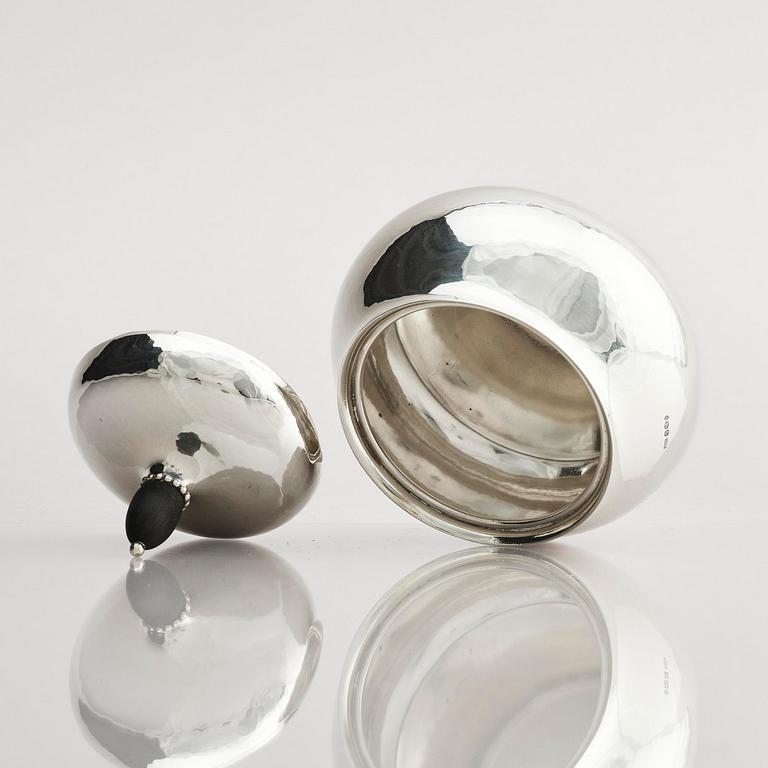 Georg Jensen, a sterling silver three-piece coffee set, Copenhagen, Denmark, after 1945, design no 80B and 80C.