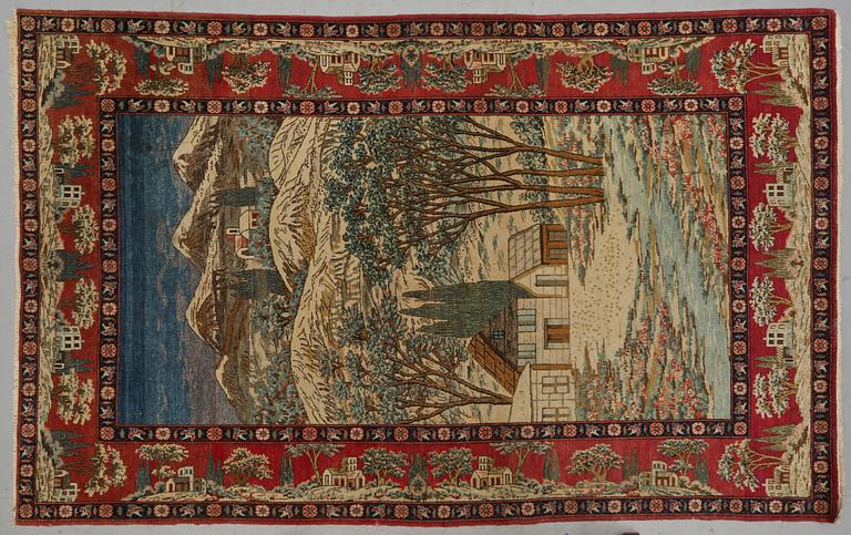 MATTA, troligen Keshan, old/semiantik, 216 x 134 cm.